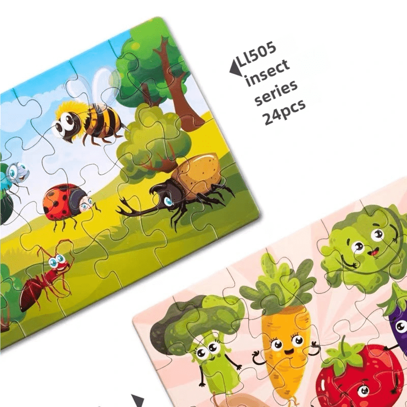 Kids Puzzle Gift Set – 12 Boxes, 24 Pieces