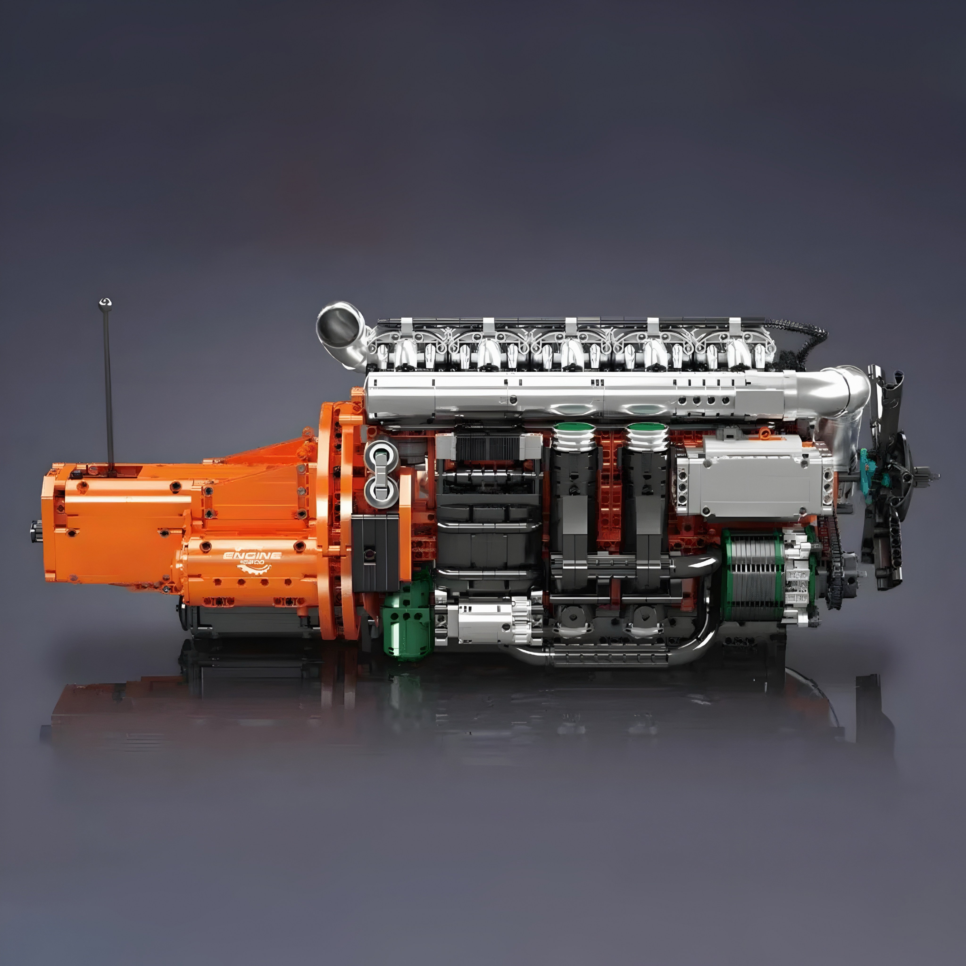 Ultimate Inline-6 Truck Engine Model | 3236 Pieces