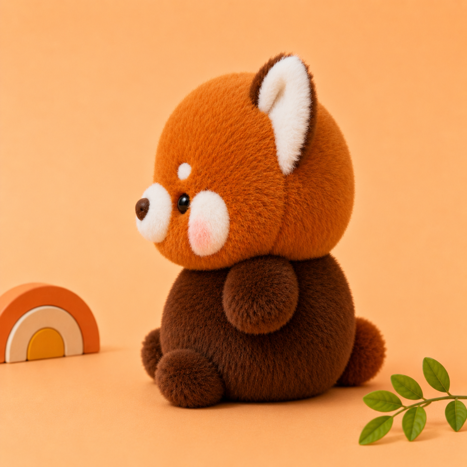 Mojibricks 15CM Kawaii Rusty the Red Panda Plushie – Ultra-Soft Forest Companion & Vibrant Tabletop Ornament – Perfect Birthday or Christmas Gift for Kids
