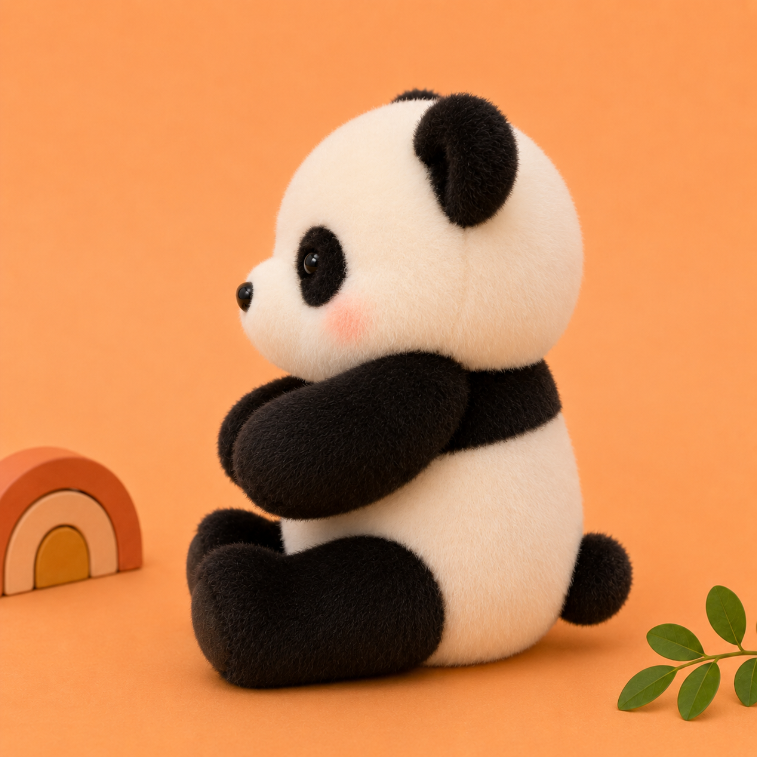 Mojibricks 45CM Poe the Classic Panda Plush Toy – Giant Ultra-Soft Cloud-Touch Stuffed Animal – Large Cuddle Companion for Ages 4+