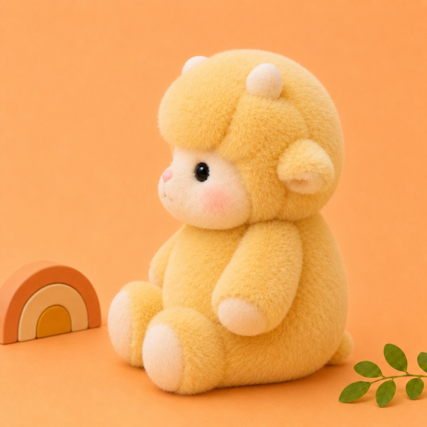 Mojibricks 45CM Sunny the Golden Lamb Plush Toy – Giant Ultra-Soft Cloud-Touch Stuffed Animal – Large Cuddle Companion for Ages 4+