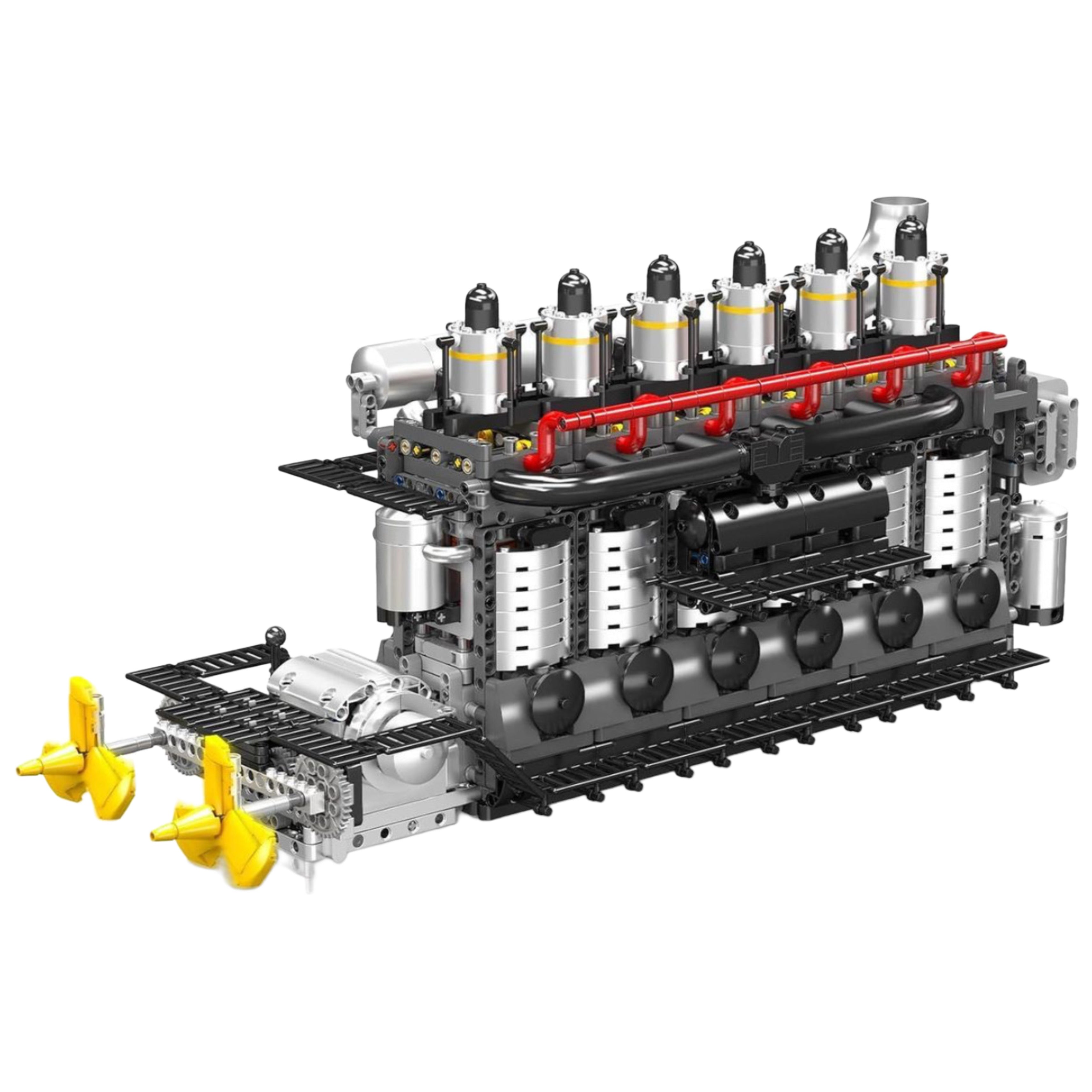 Dual Propeller Marine Diesel Engine | 3222 Pieces