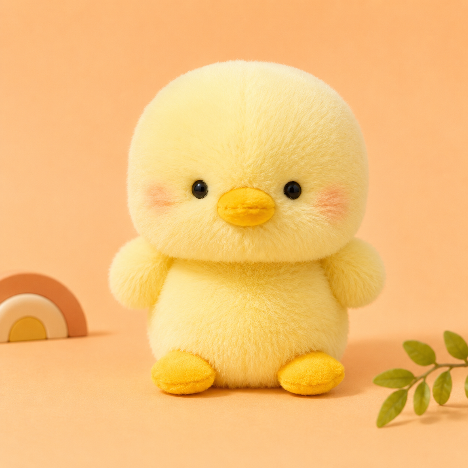 Mojibricks 15CM Kawaii Sunny Chick Plushie – Ultra-Soft Yellow Bird Companion & Cheerful Desk Ornament – Perfect Birthday or Christmas Gift for Kids