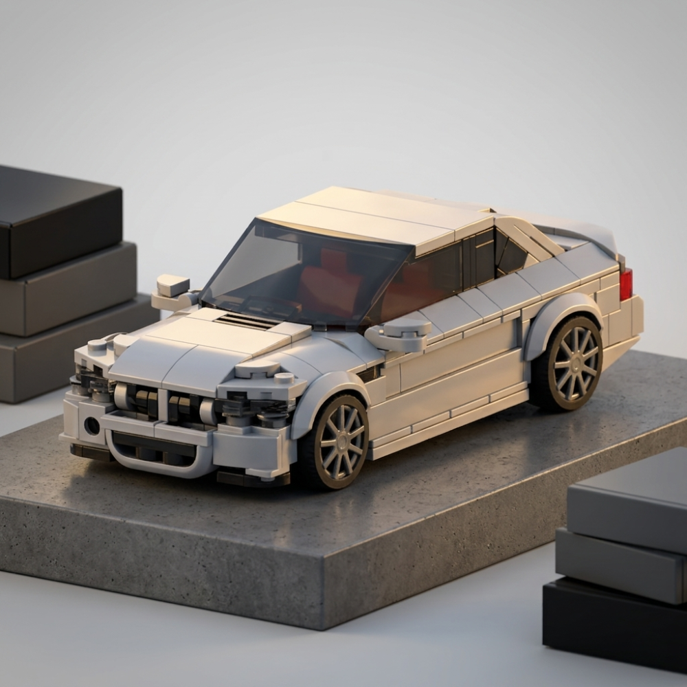 BMW M3 E46 Silver Steel Edition - MOC Building Kit