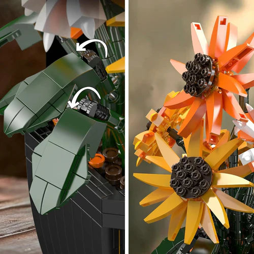 Sunflower Blossom Pot | 858 Pieces