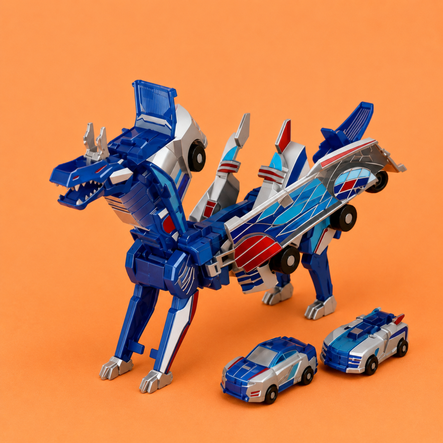 Fusion Strike Dragons – Magnetic Transforming Race Cars – 2-in-1 Fusion Action – Creative Battery-Free Toy – For Kids Ages 4+