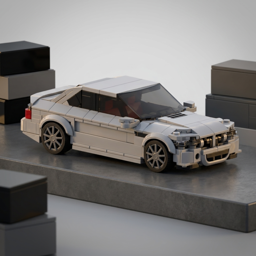 BMW M3 E46 Silver Steel Edition - MOC Building Kit