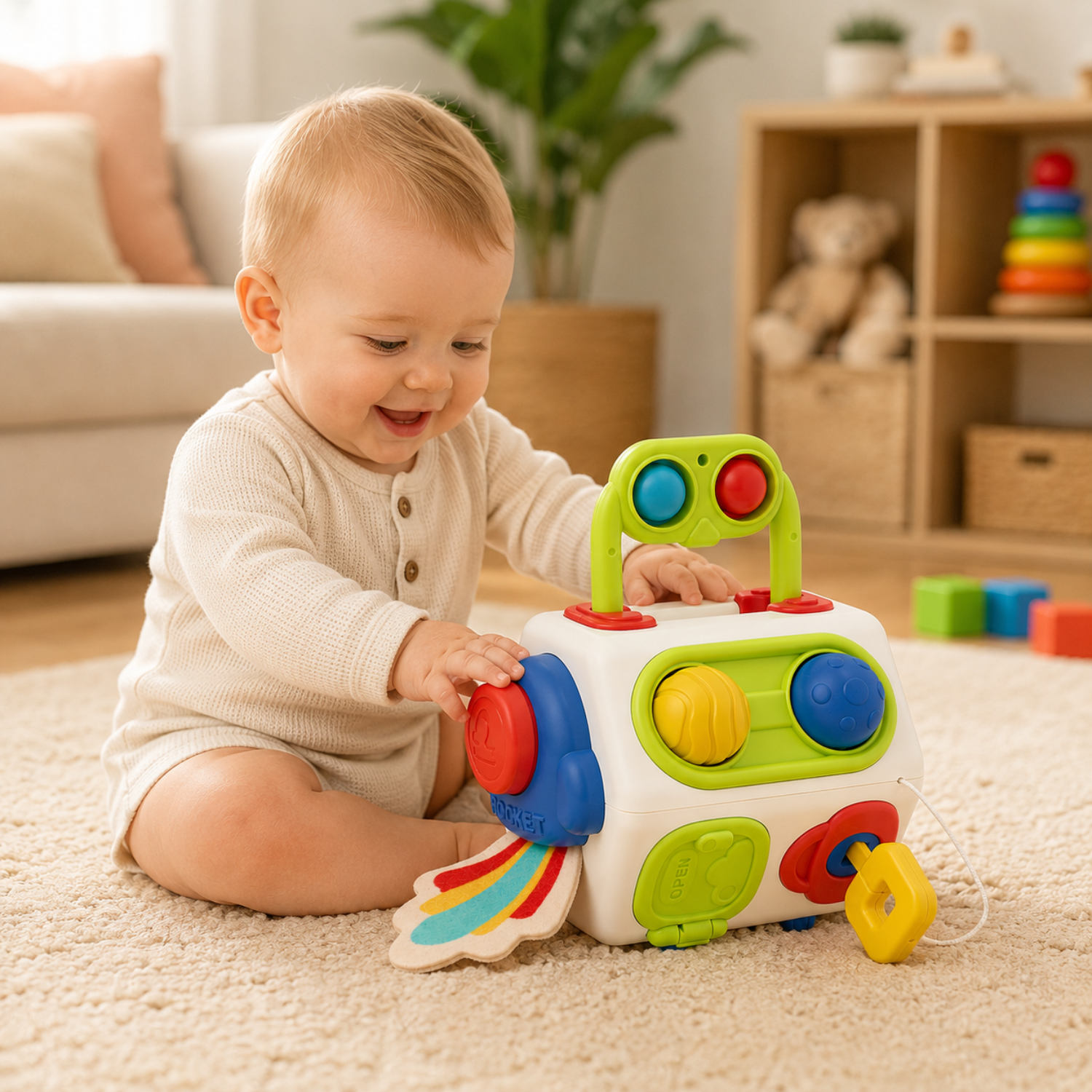 9-in-1 Busy Cube for Toddlers – Toy for Early Learning