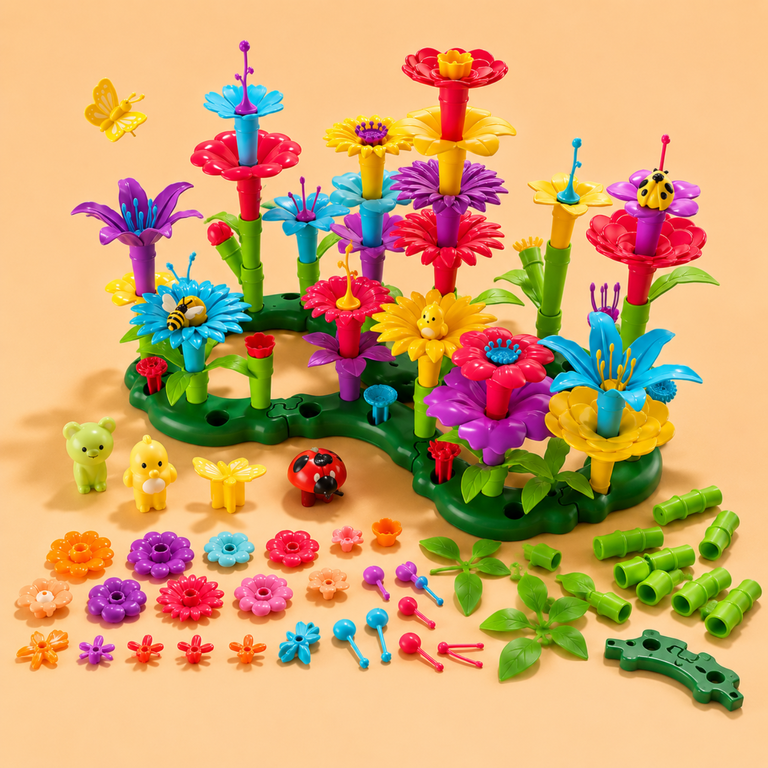 Mojibricks Flower Garden Building Set – Creative STEM Arrangement Toy – Educational Construction Blocks for Kids Ages 8+