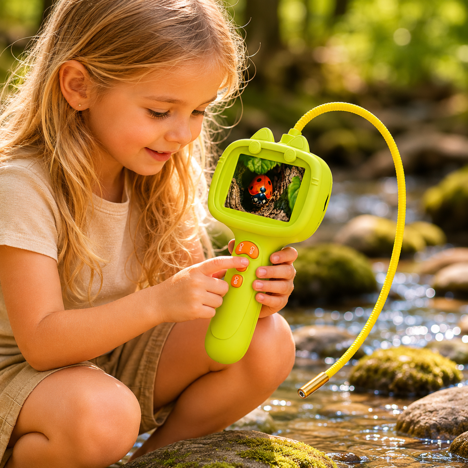 Kids Digital Microscope Camera – Handheld Explorer Camera for Nature Discovery – Portable Pocket Magnifier & STEM Learning Toy – Educational Science Gift for Ages 4+