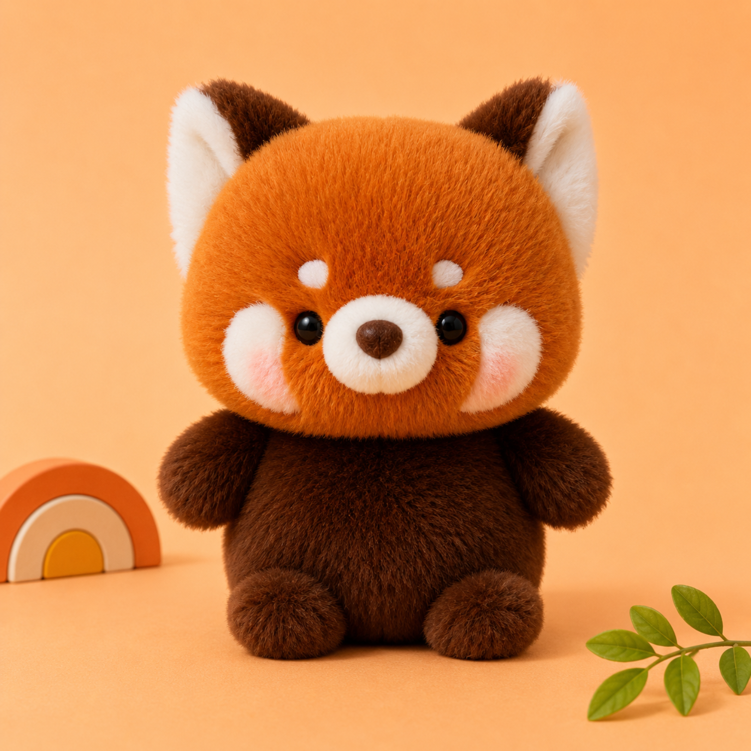 Mojibricks 15CM Kawaii Rusty the Red Panda Plushie – Ultra-Soft Forest Companion & Vibrant Tabletop Ornament – Perfect Birthday or Christmas Gift for Kids