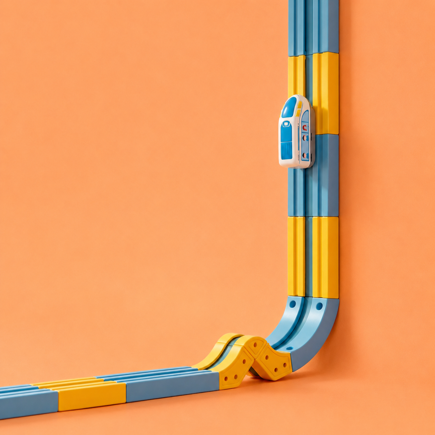 Infinity Racer Magnetic Train – Self-Driving Magnetic Track System – Creative STEM Building Toy – Durable 2-in-1 Train & Race Action – For Kids Ages 3+