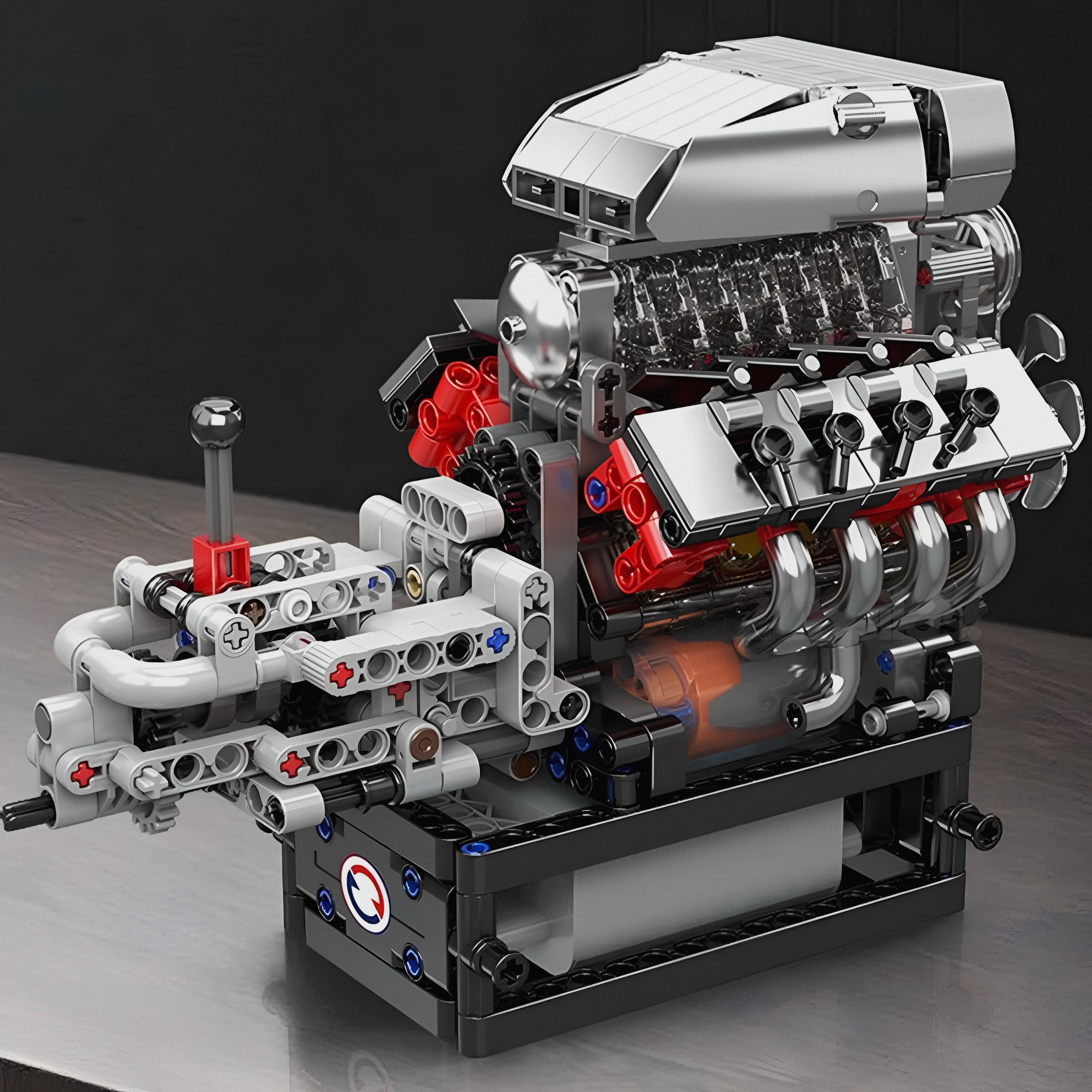 V8 Supercharged Engine Model Kit | 856 Pieces