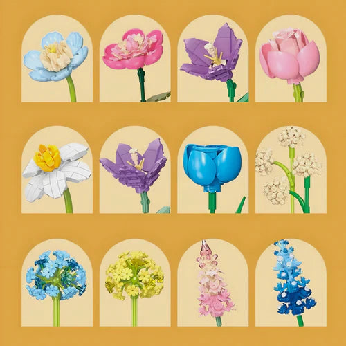 Flower Bouquet Set | 866 Pieces