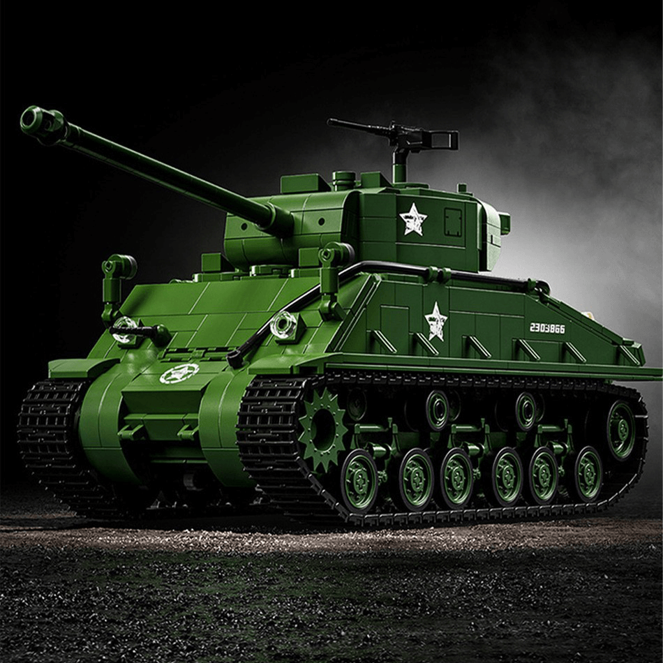 M4 Sherman Tank Model Kit - 1681 Pieces