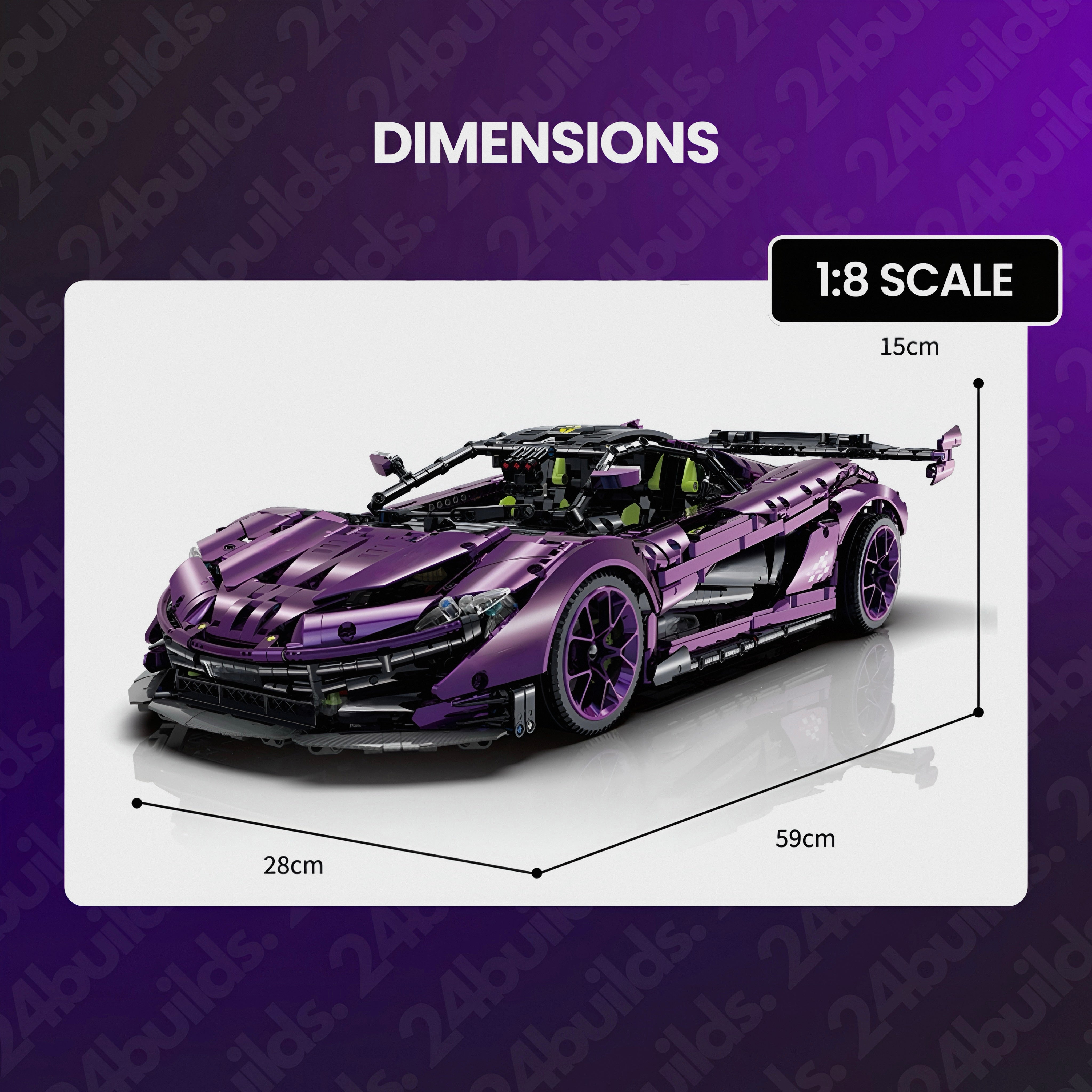 Satin Purple P1 GTR Model Kit | 3568 Pieces