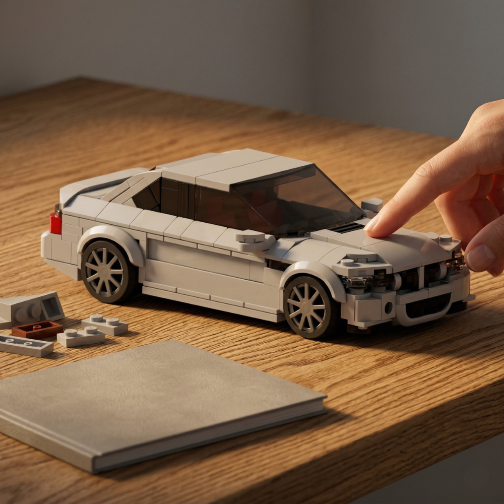 BMW M3 E46 Silver Steel Edition - MOC Building Kit
