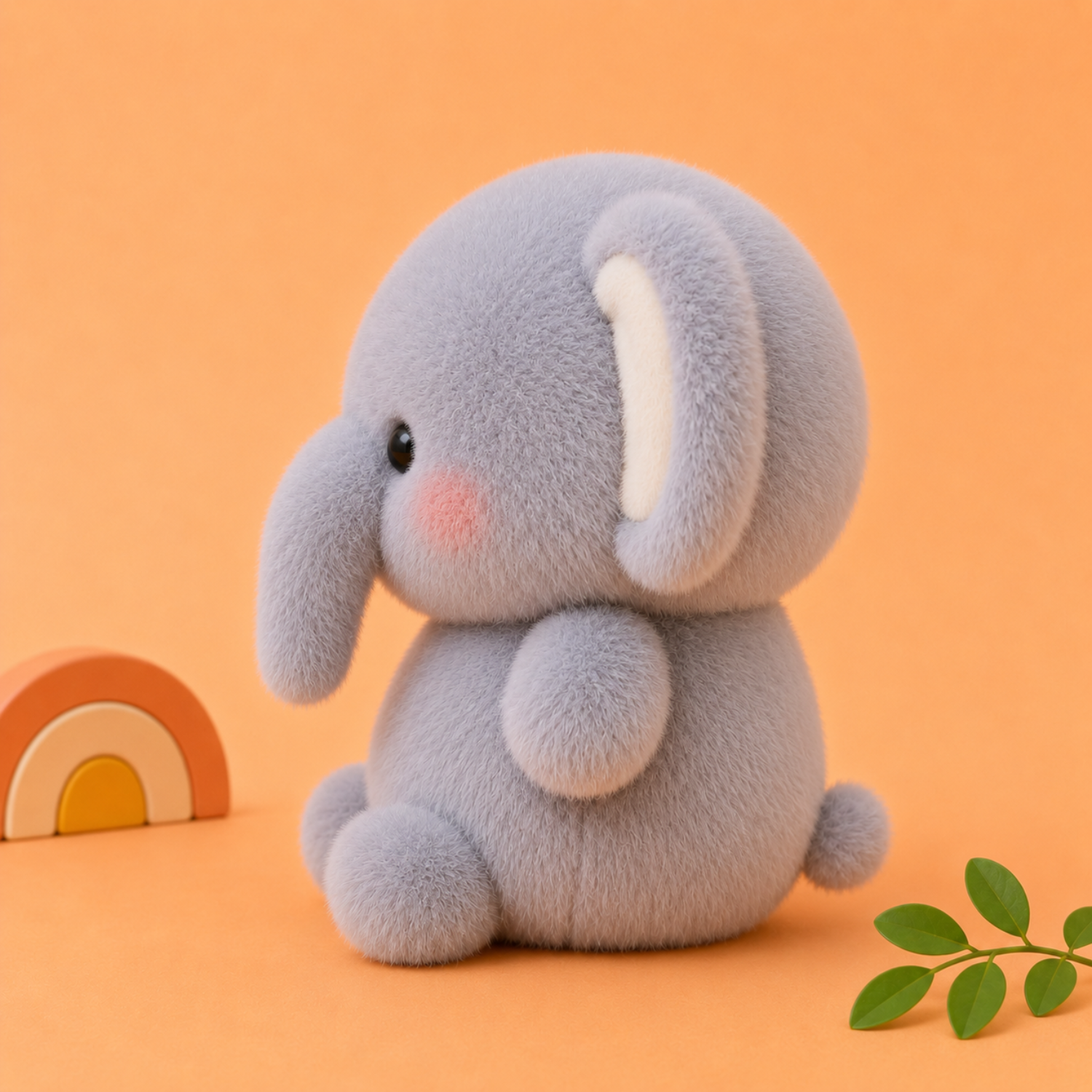 Mojibricks 15CM Kawaii Ellie Elephant Plushie – Ultra-Soft Gentle Giant Companion & Aesthetic Room Decor – Perfect Birthday or Christmas Gift for Kids