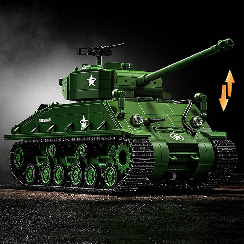 M4 Sherman Tank Model Kit - 1681 Pieces