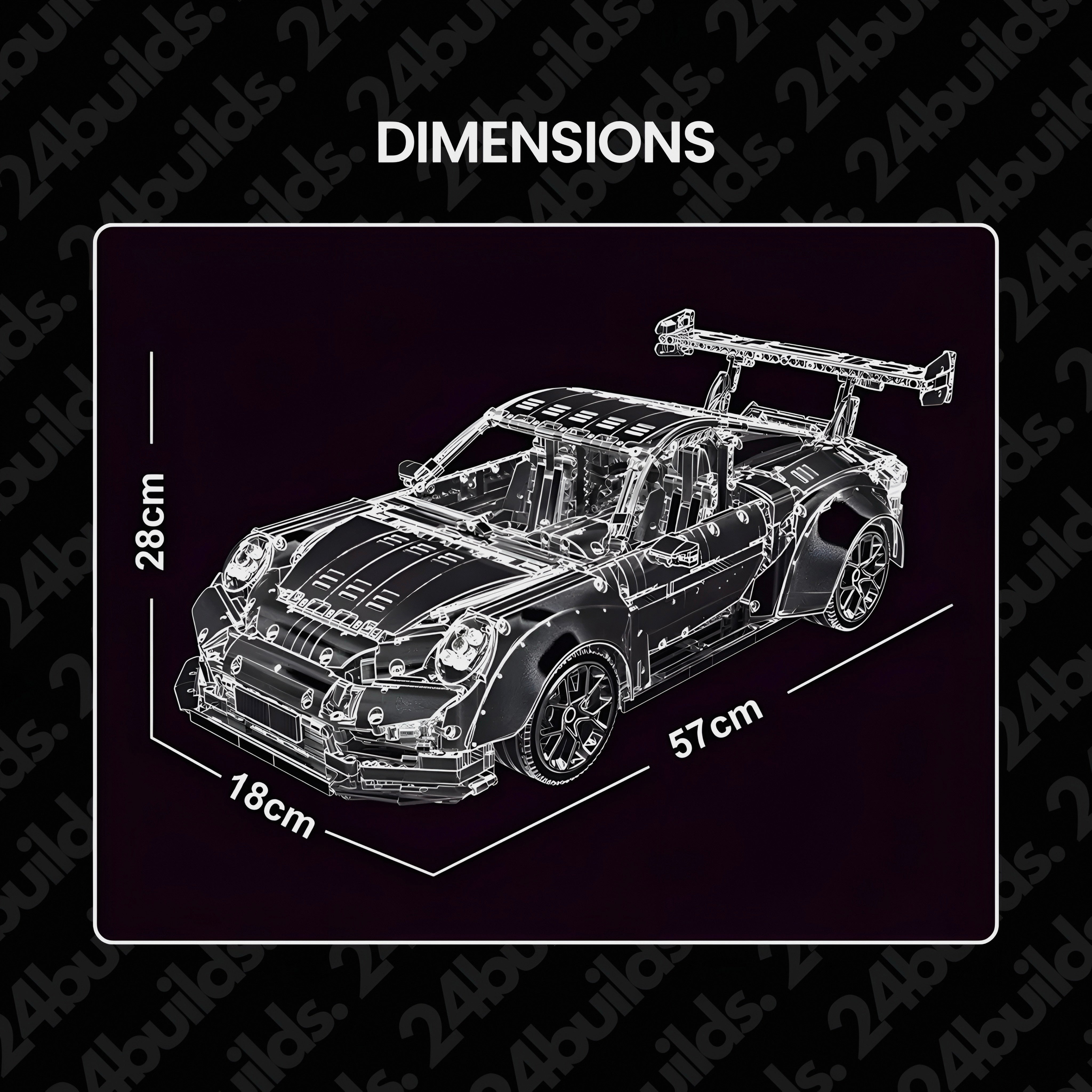 GT2 RS Remote Control Model - 3390 Pieces