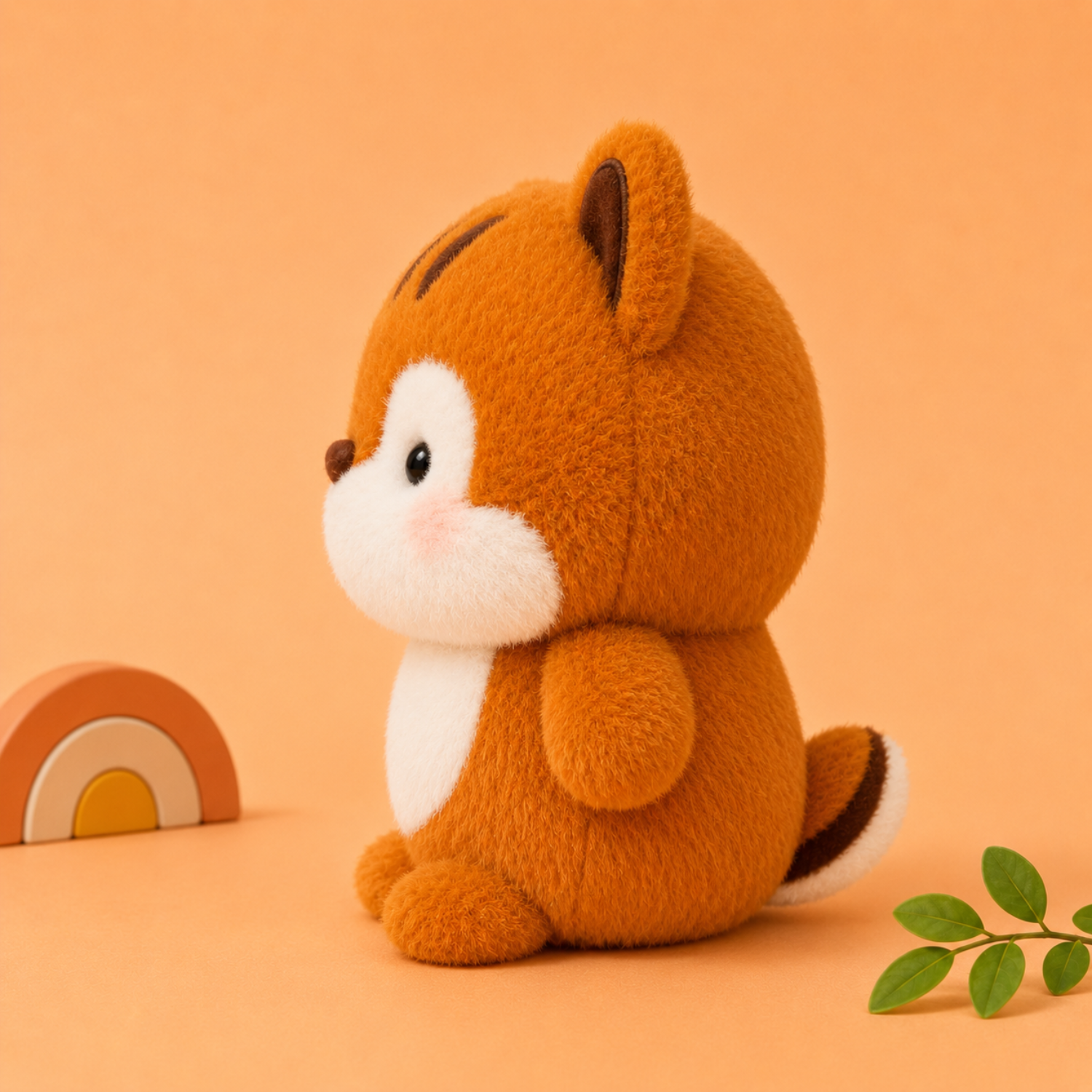 Mojibricks 15CM Kawaii Tabby Tiger Plushie – Soft Striped Companion & Playful Tabletop Ornament – Perfect Birthday or Christmas Gift for Kids