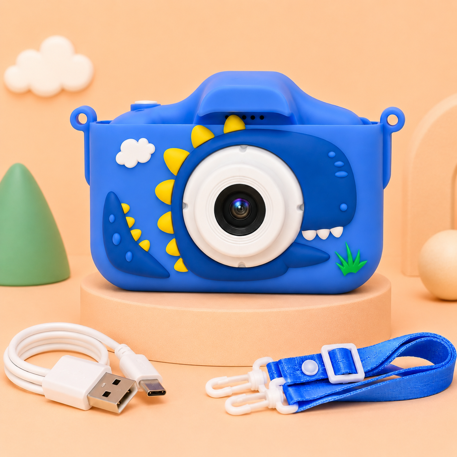 Kids Digital Camera Toy – HD Photo & Video Camera with 32GB SD Card – Durable Child-Friendly Camcorder – Creative Screen-Free Educational Gift for Ages 3+