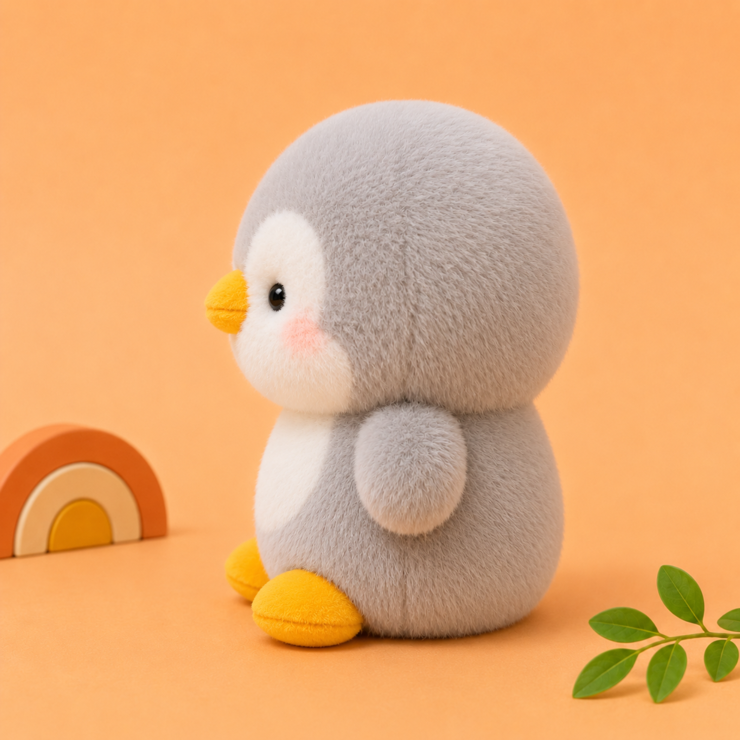 Mojibricks 15CM Kawaii Puddles the Penguin Plushie – Soft Winter Companion & Aesthetic Tabletop Ornament – Perfect Birthday or Christmas Gift for Kids