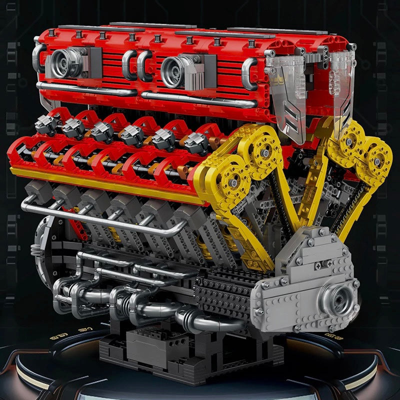 Ultimate Italian V12 Supercar Engine - MOC Building Kit - 4720 Pcs
