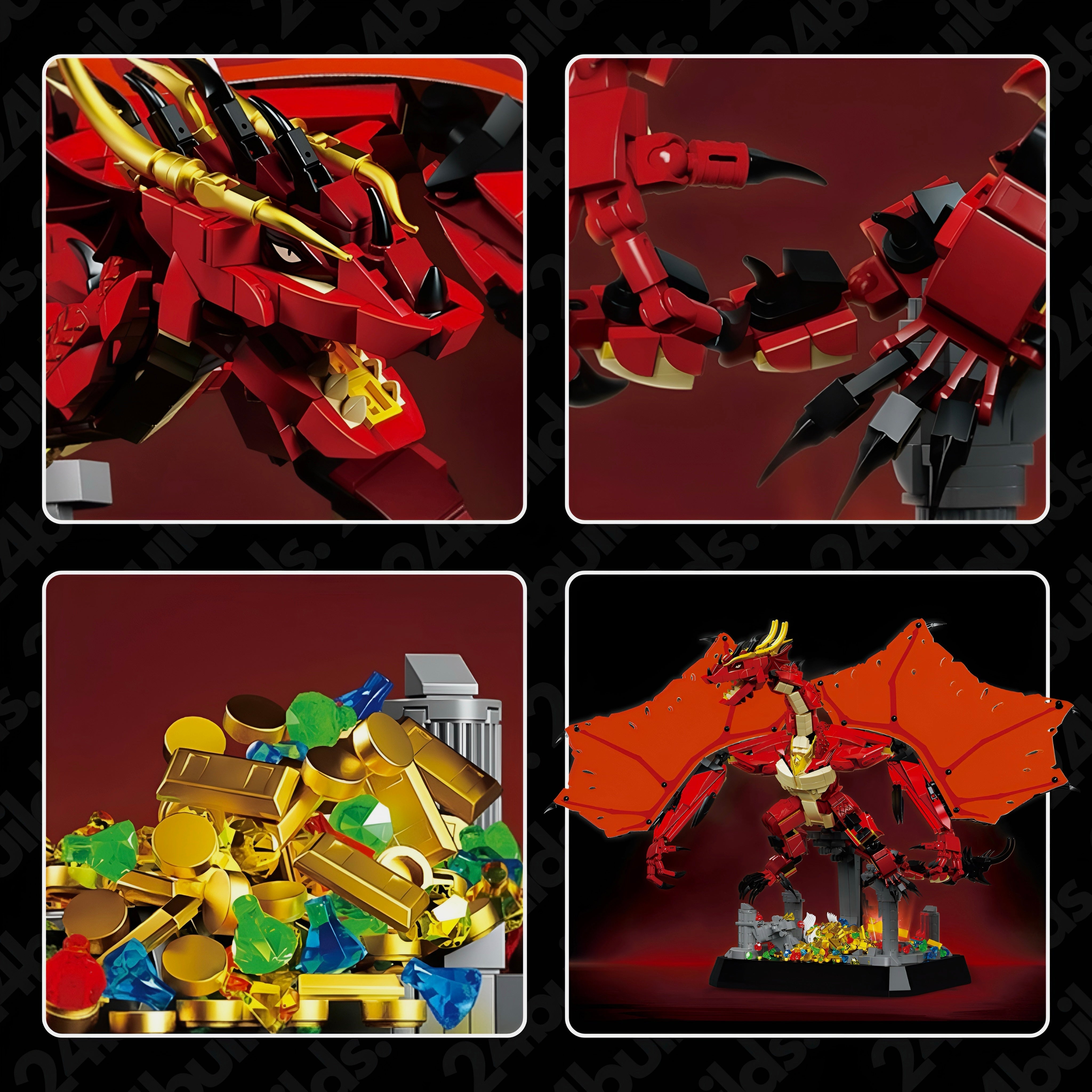 Inferno Dragon Set - MOC Building Kit - 1738 Pcs