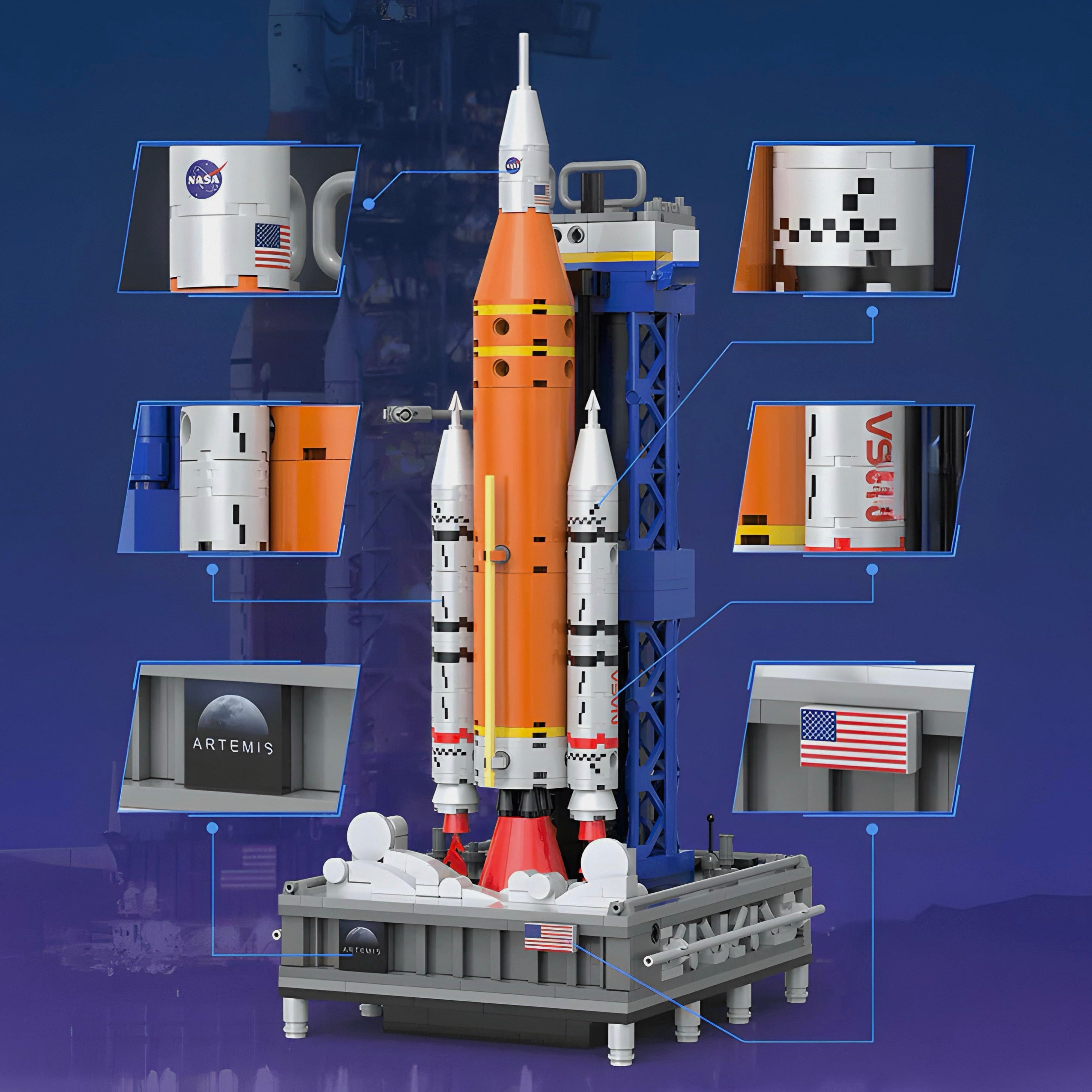 SLS Artemis Rocket Model Kit | 658 Pieces