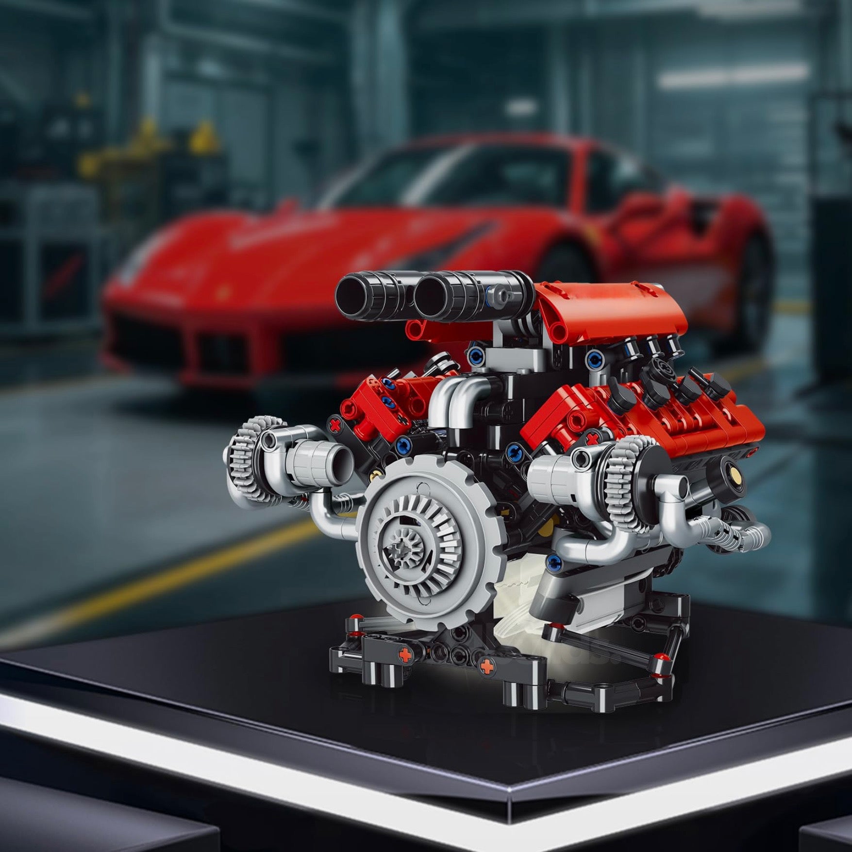 Motorized V8 Engine Model Kit | 664 Pieces