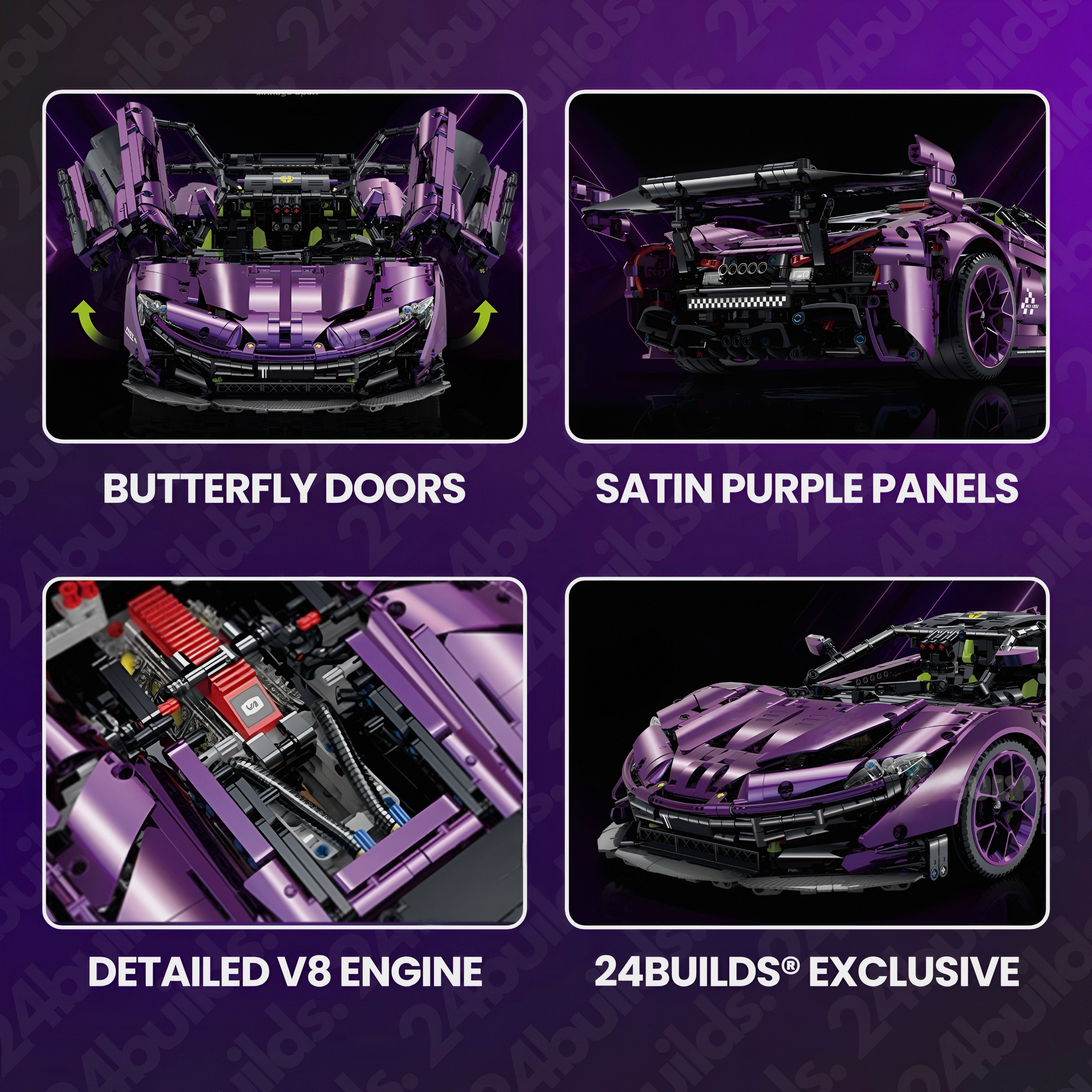 Satin Purple P1 GTR Model Kit | 3568 Pieces