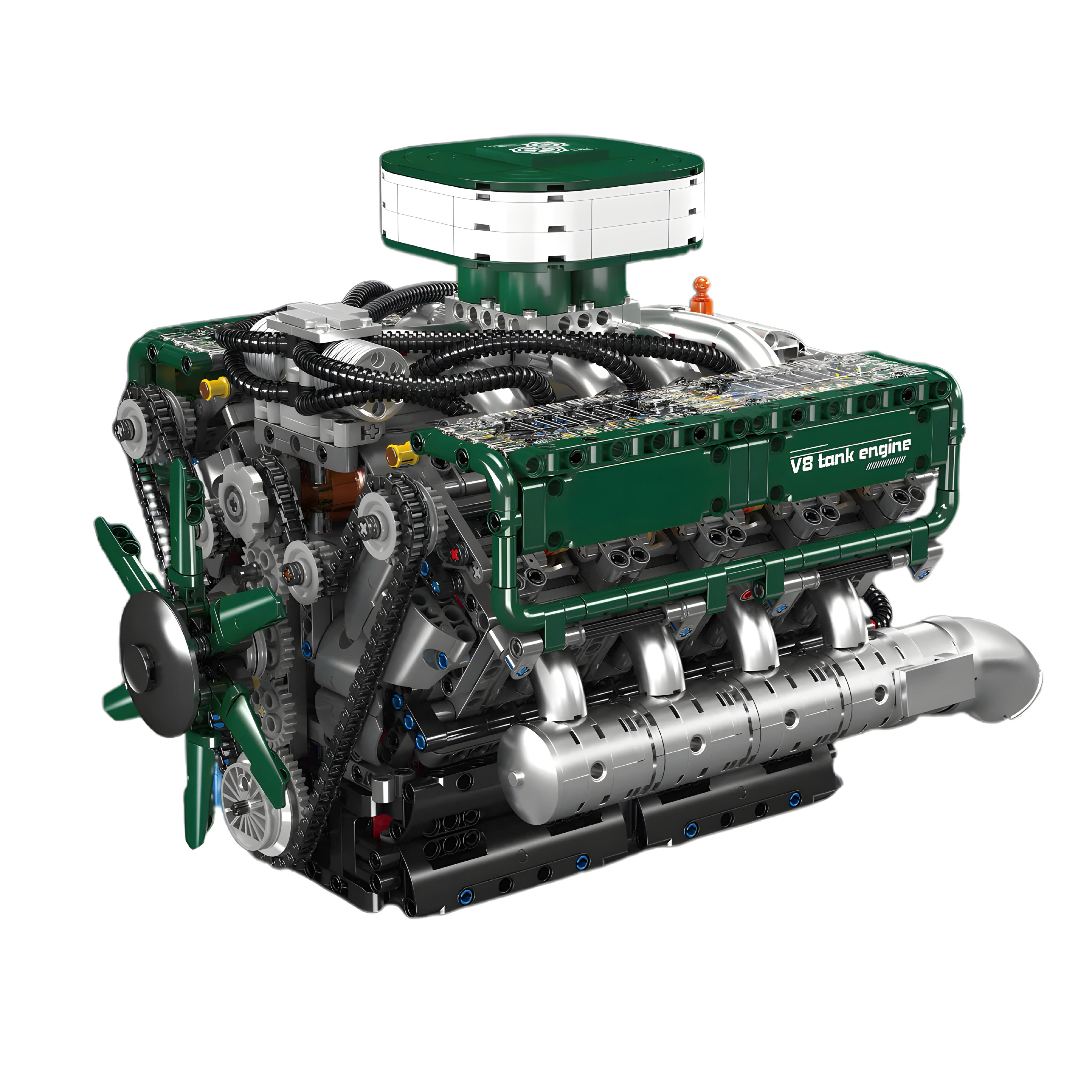Motorized V8 Tank Engine - MOC Building Kit - 2250 Pcs