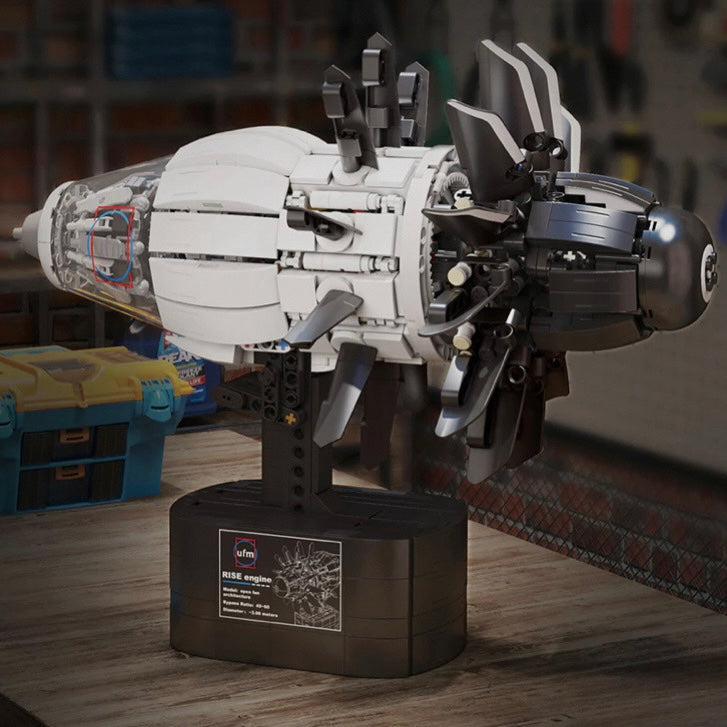 1354-Piece Motorized Aircraft Engine Model