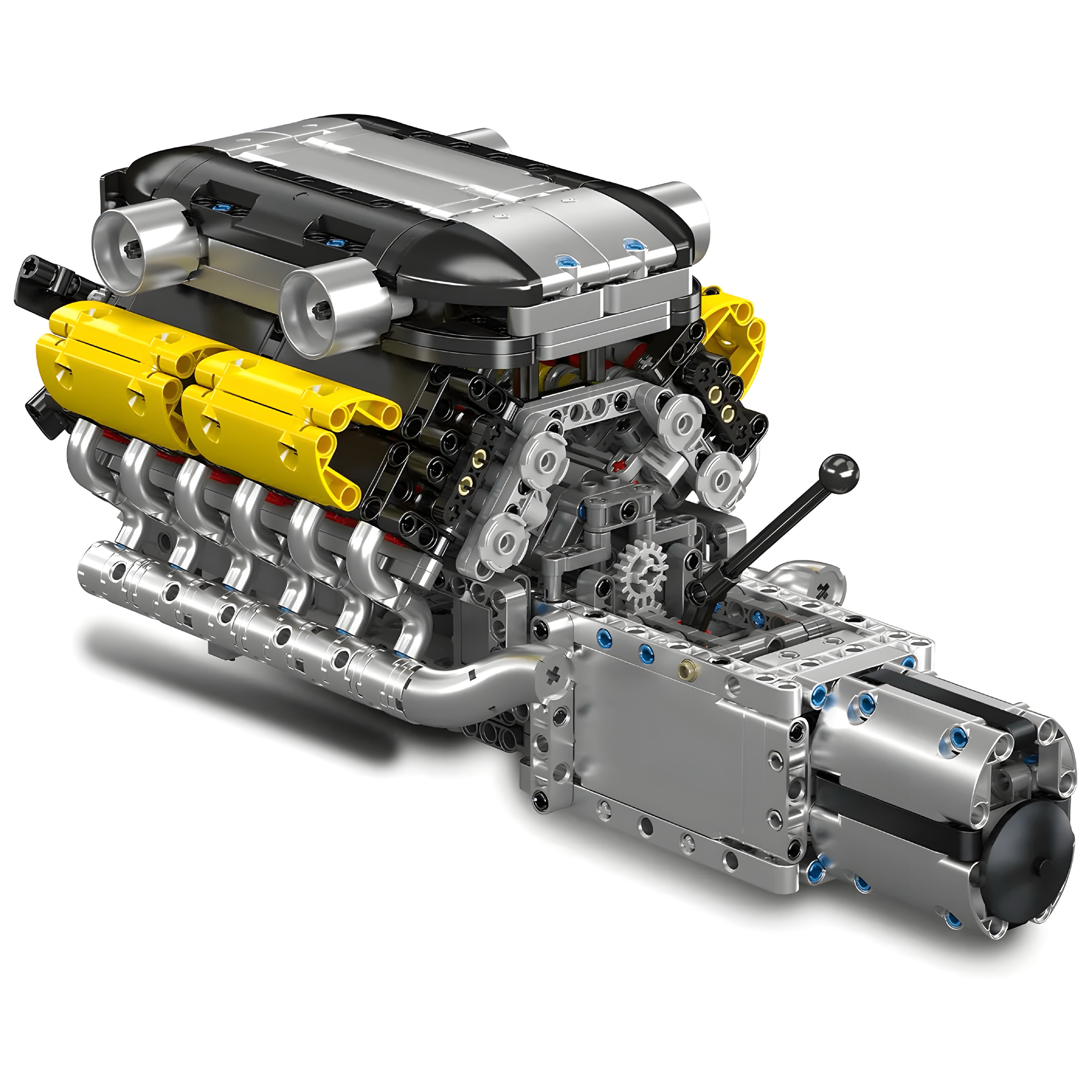 Motorized Italian V12 Engine - MOC Building Kit - 1260 Pcs