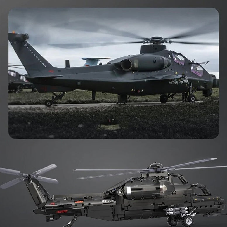 992-Piece Remote-Controlled CAIC Z-10 Helicopter