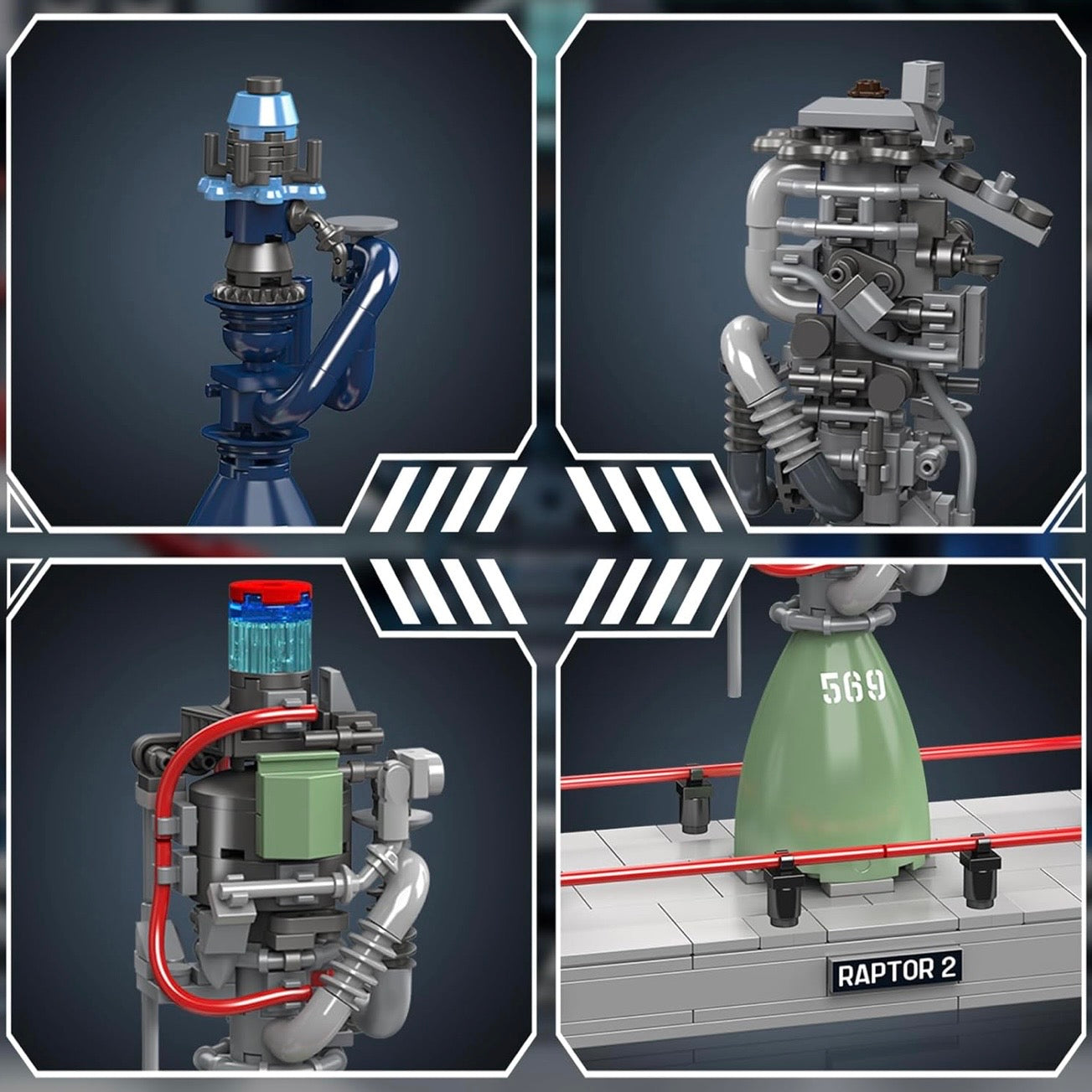 Methalox Rocket Engine Display Set | 496 Pieces