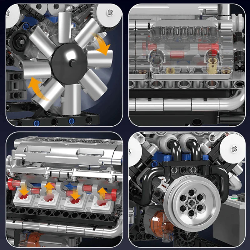 Motorized V8 Engine Kit | 534 Pieces