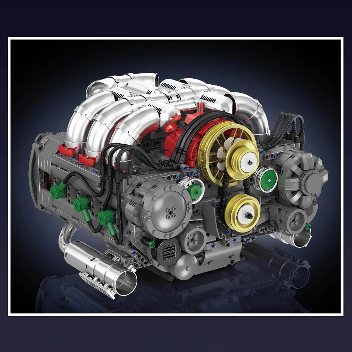 Motorized Flat 6 Engine Model | 2376 Pieces