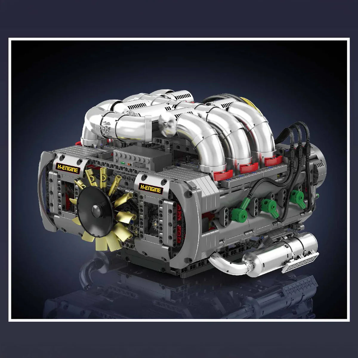 Motorized Flat 6 Engine Model | 2376 Pieces