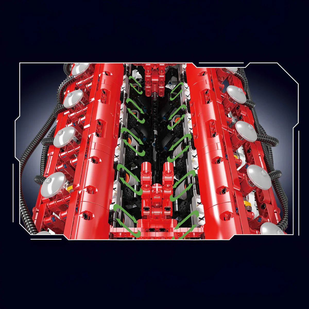 Ultimate V12 Engine & Gearbox Set | 3472 Pieces