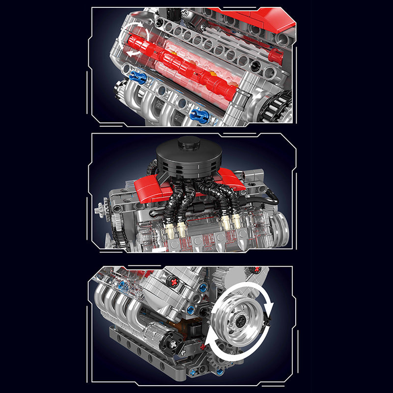 Motorized Chevy V8 Engine Model Kit | 488 Pieces