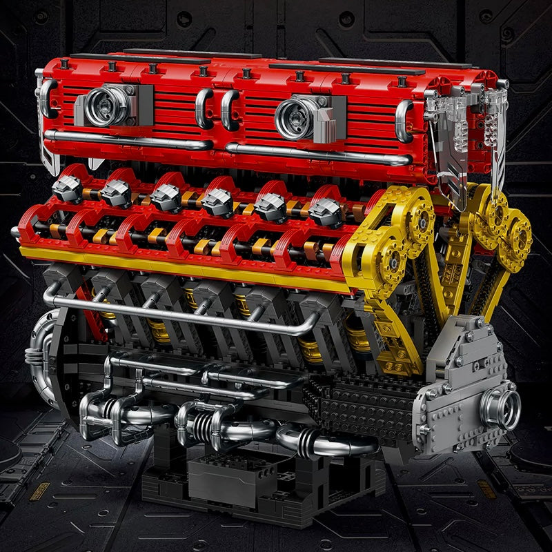 Ultimate Italian V12 Supercar Engine - MOC Building Kit - 4720 Pcs