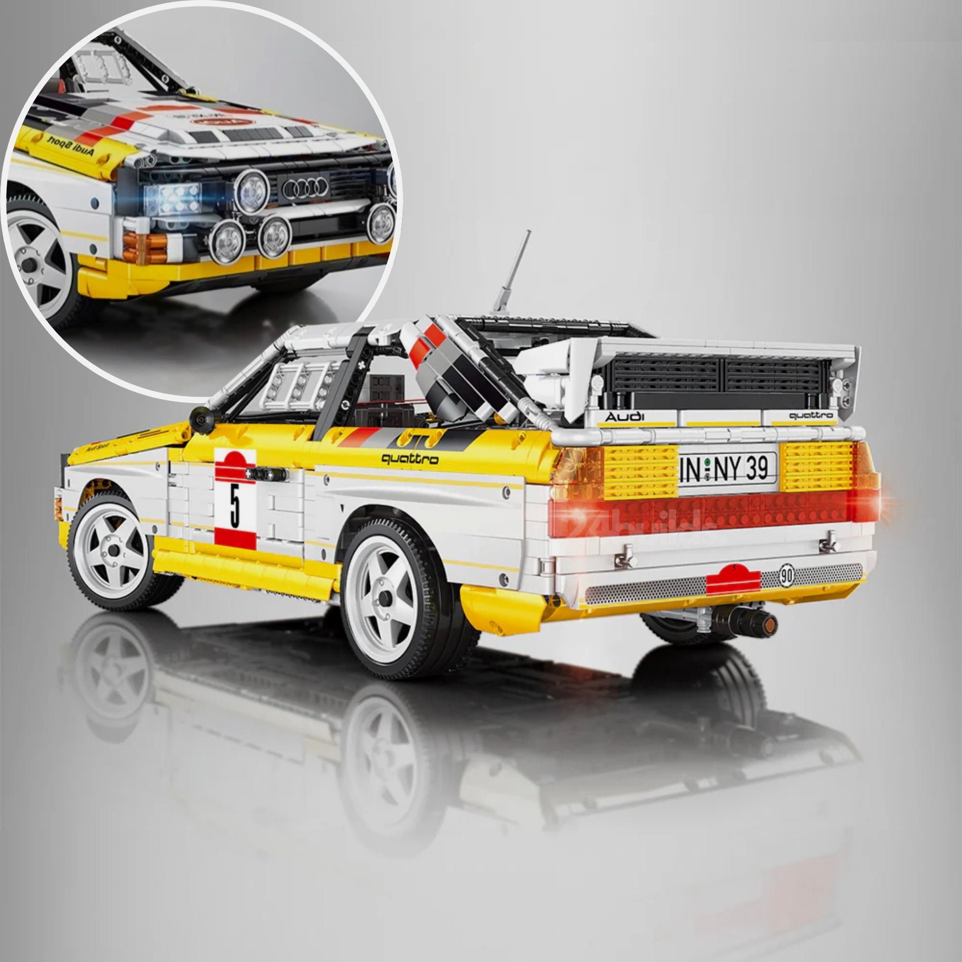 Audi Rally Quattro Group B 1984 Model Kit | 3886 Pieces