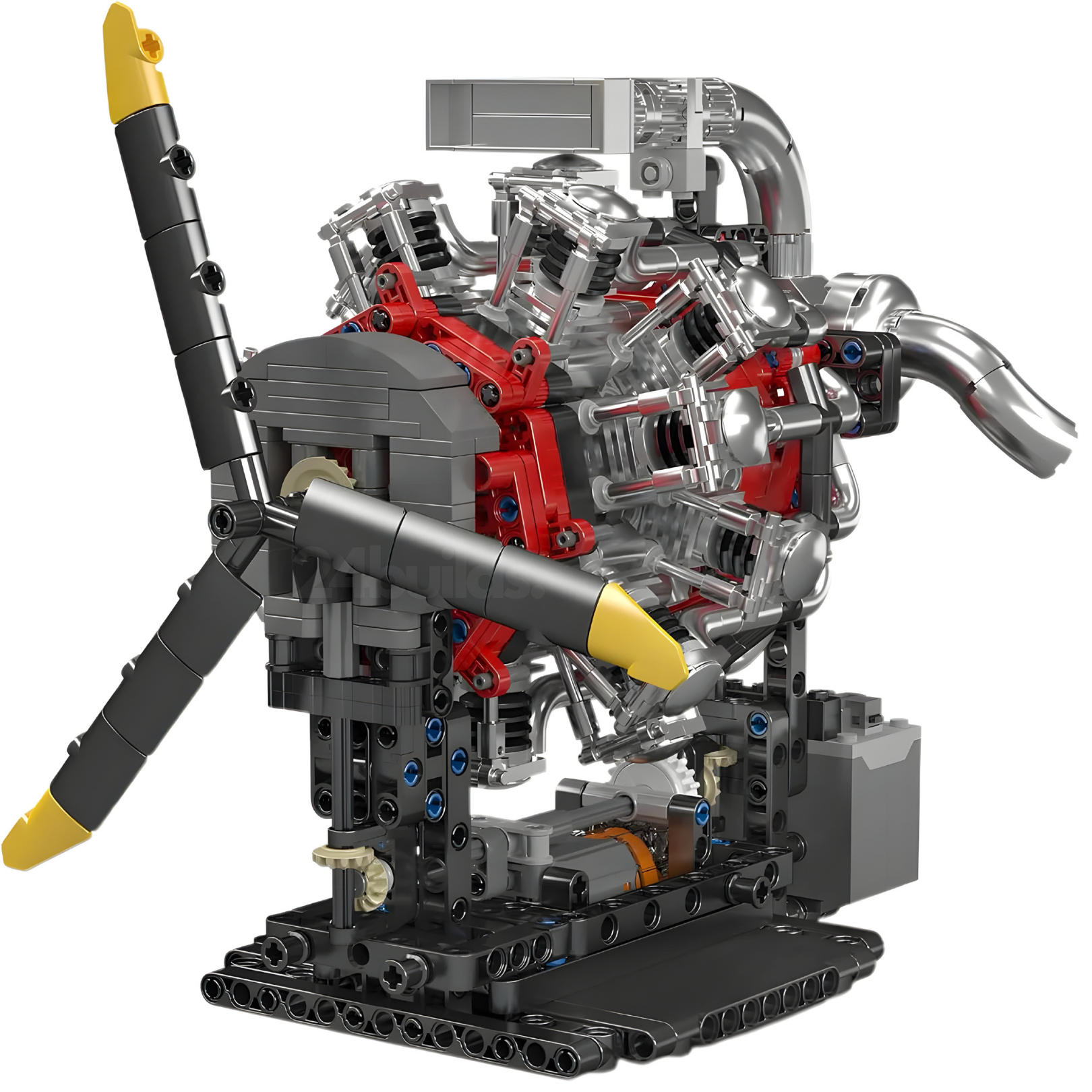Motorized Radial Aircraft Engine - MOC Building Kit - 1146 Pcs