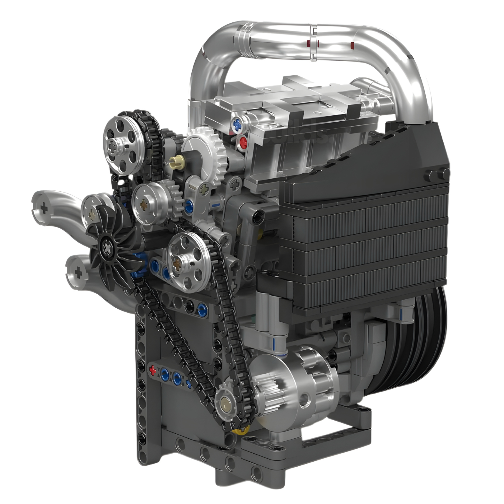 Motorized Swedish Hypercar Engine Set | 738 Pieces