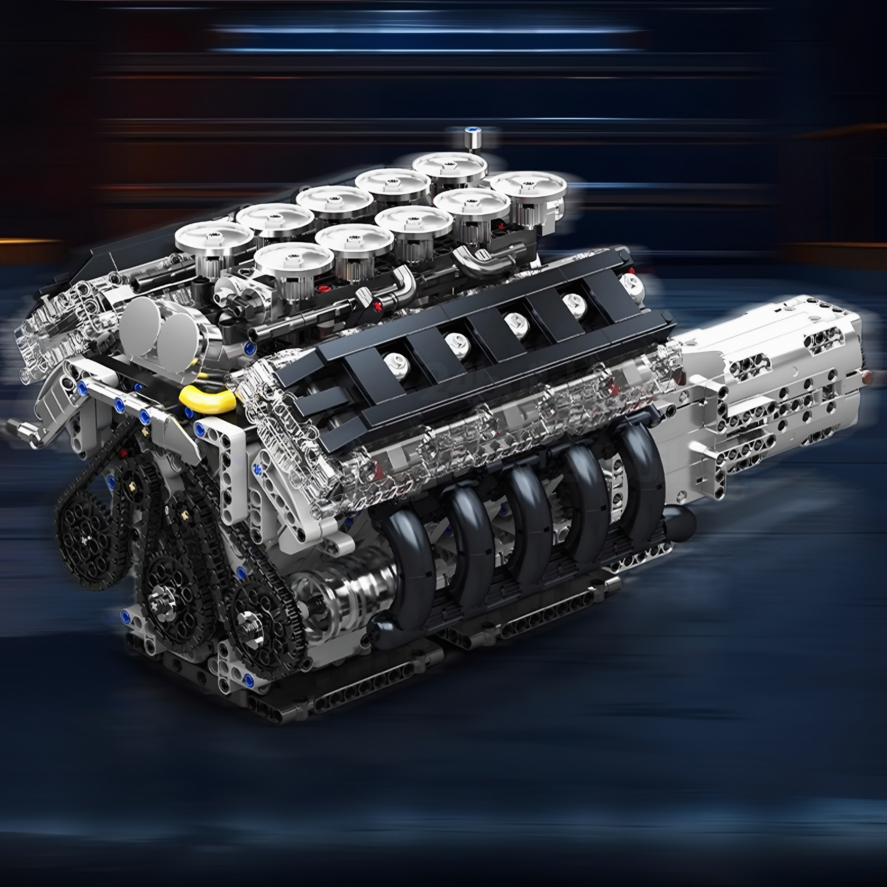 Japanese V10 Performance Engine Model - 1834 Pieces