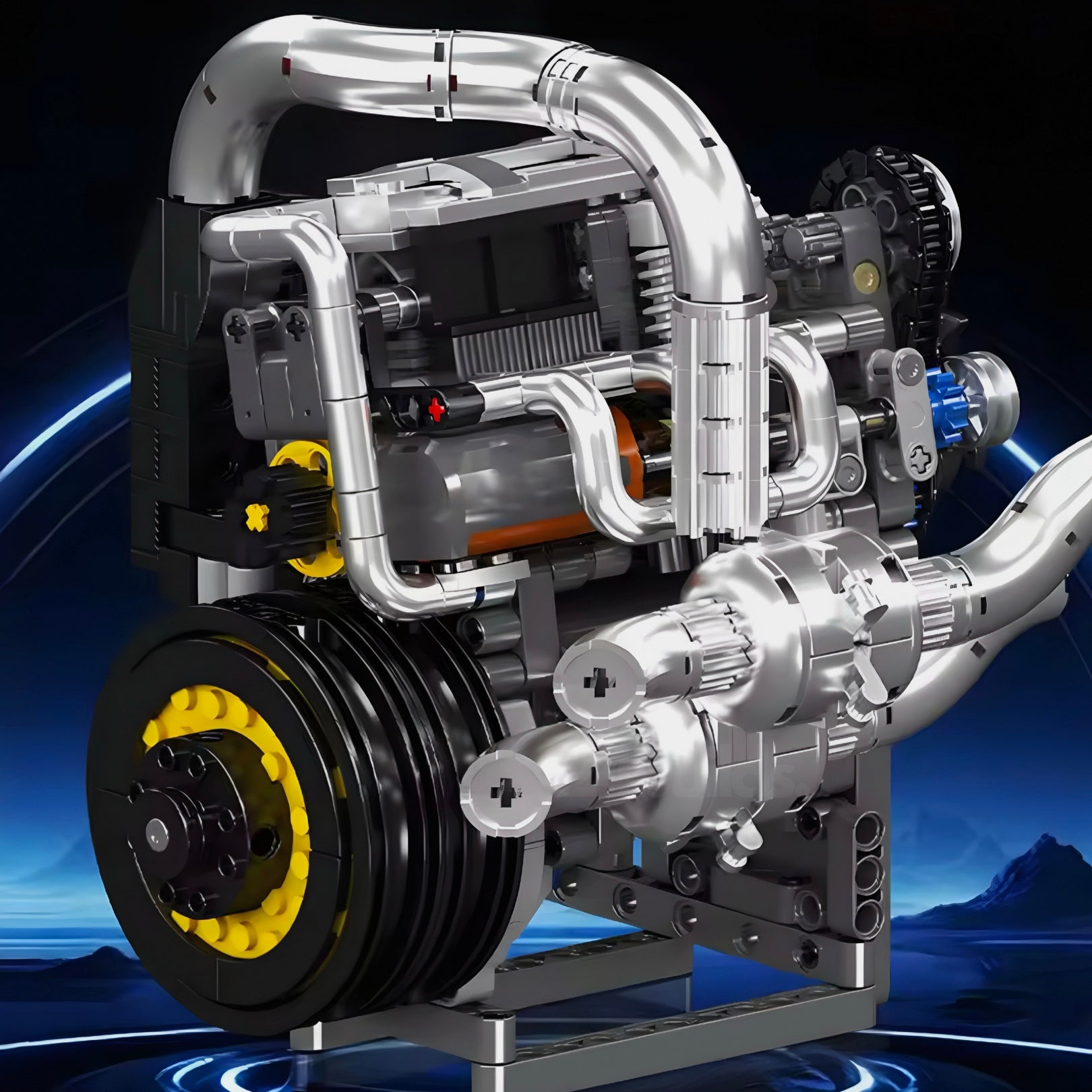 Motorized Swedish Hypercar Engine Set | 738 Pieces