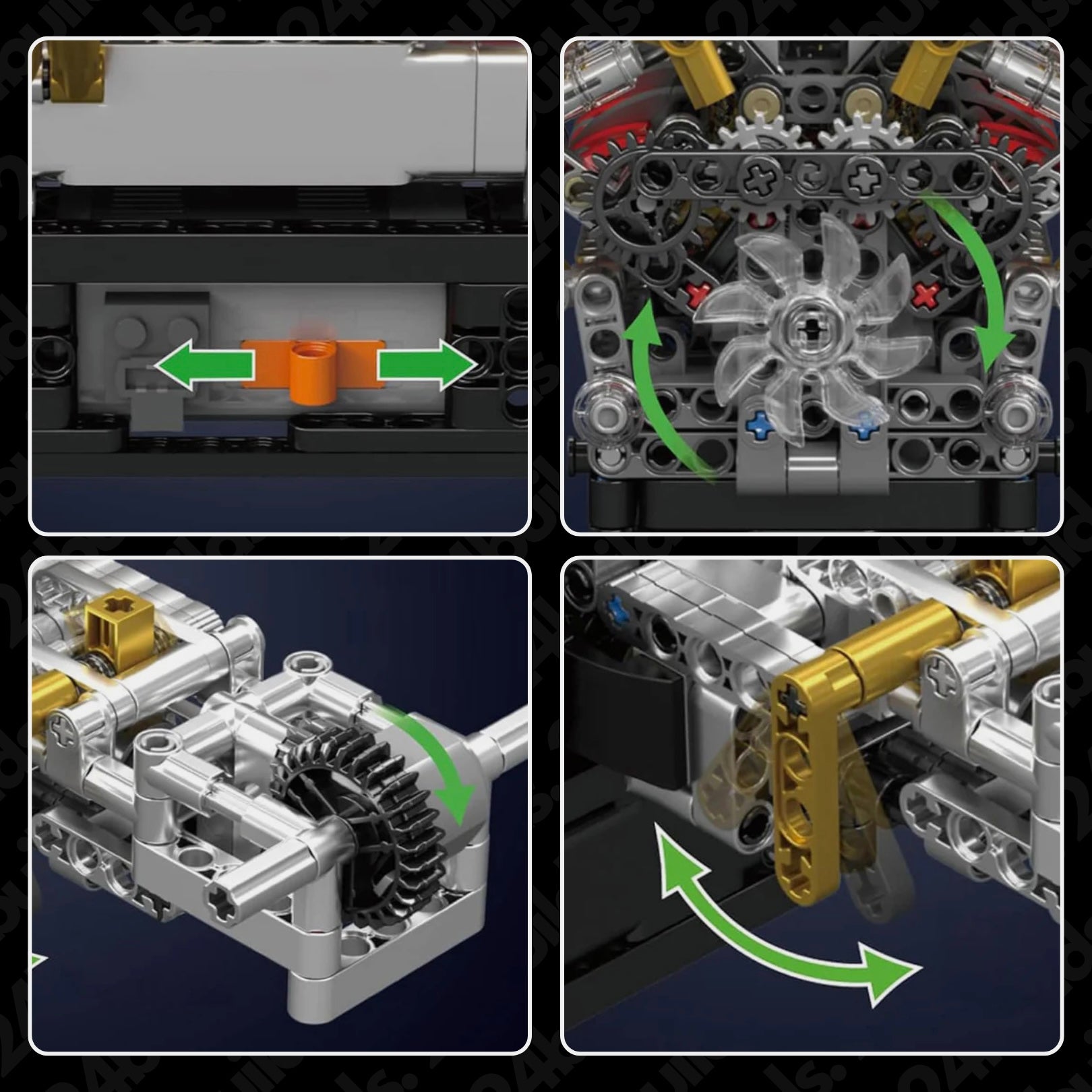 Naturally Aspirated V12 British Engine - MOC Building Kit - 976 Pcs