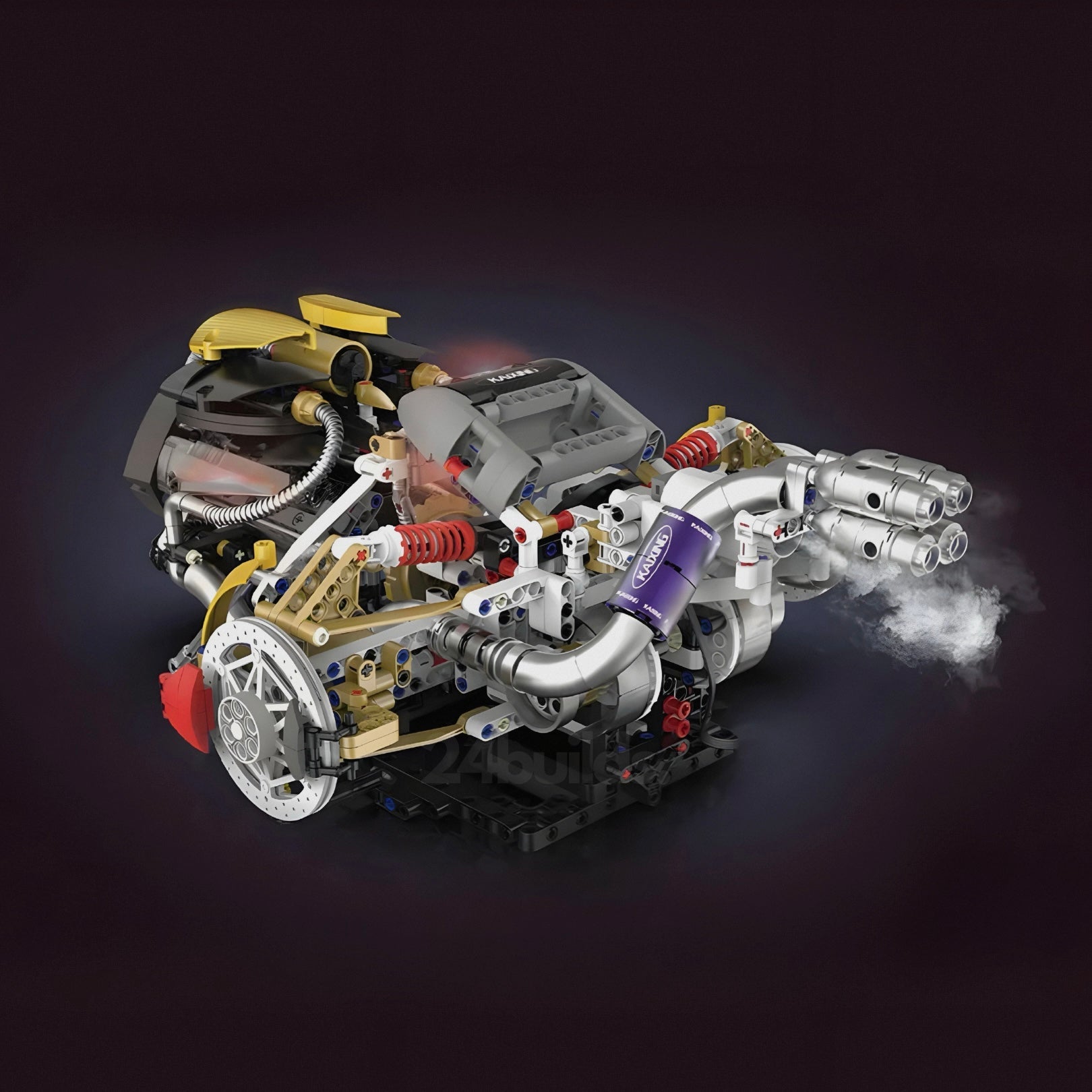 V8 Supercar Rear Powertrain - MOC Building Kit - 1394 Pcs